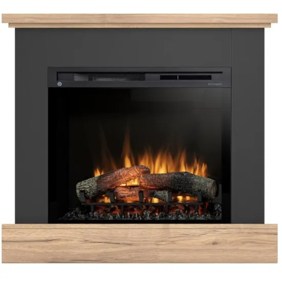 Obrazek Kominek elektryczny Jukon 28 czarny/jasny dąb