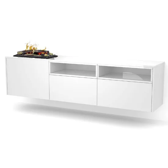 Obrazek Kominek elektryczny Tecero Cassette 400/600 biały połysk