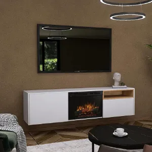 Obrazek Kominek elektryczny Tecero 26" biały/dąb