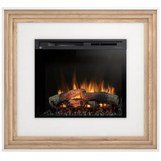 Obrazek Kominek elektryczny Katra 28 biały/dąb