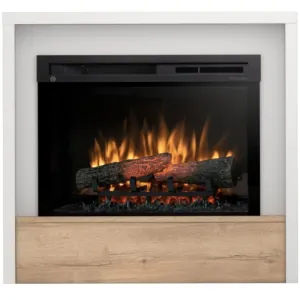 Obrazek Kominek elektryczny Klar 28 biały/jasny dąb