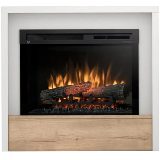 Obrazek Kominek elektryczny Klar 28 biały/jasny dąb