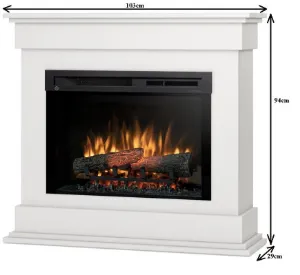 Obrazek Kominek elektryczny Lenox 28 biały