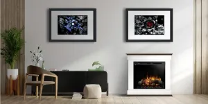 Obrazek Kominek elektryczny Lenox 26 biały