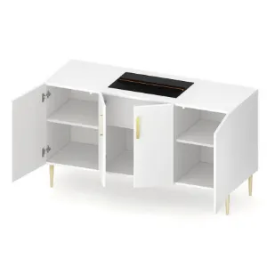 Obrazek Kominek elektryczny Prins 500r  biały