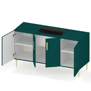 Obrazek Kominek elektryczny Prins 500  Green Glass