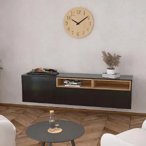 Obrazek Kominek elektryczny Tecero Cassette 400/600 czarny/dąb