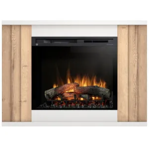 Obrazek Kominek elektryczny Paria 28 biały/jasny dąb