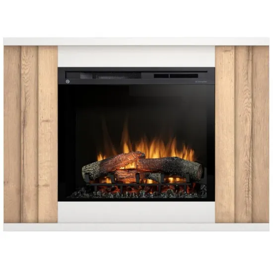 Obrazek Kominek elektryczny Paria 28 biały/jasny dąb