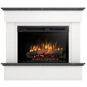 Obrazek Kominek elektryczny Tormes 26 biały/czarny marmur