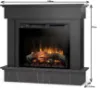 Obrazek Kominek elektryczny Tormes 26 czarny/czarny marmur