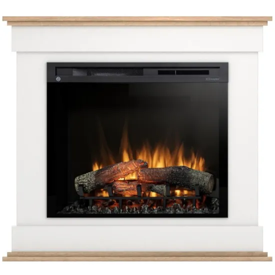 Obrazek Kominek elektryczny Lenox 28 biały/jasny dąb