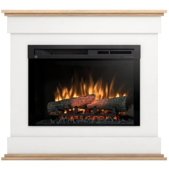 Obrazek Kominek elektryczny Lenox 26 biały/jasny dąb