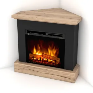 Obrazek Kominek elektryczny Jukon Nar. 23 czarny/jasny dąb