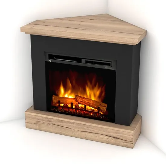 Obrazek Kominek elektryczny Jukon Nar. 23 czarny/jasny dąb