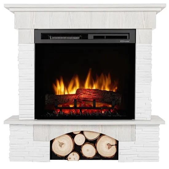 Obrazek Kominek elektryczny Porto 23 biała sosna