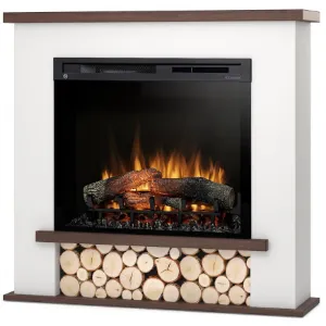 Obrazek Kominek elektryczny Tula 28 biały/ciemny dąb