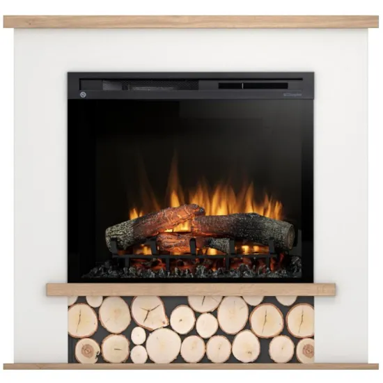 Obrazek Kominek elektryczny Tula 28 biały/jasny dąb