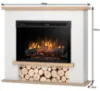Obrazek Kominek elektryczny Tula 28 biały/jasny dąb