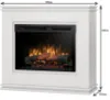 Obrazek Kominek elektryczny Vena 28 biały mat
