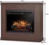 Obrazek Kominek elektryczny Vena 28 ciemny dąb/czarny