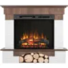 Obrazek Kominek elektryczny Porto narożny 28 orzech