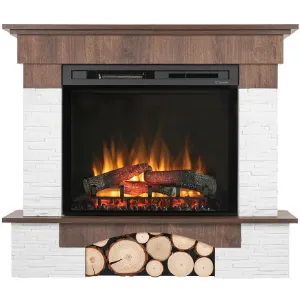 Obrazek Kominek elektryczny Porto narożny 28 orzech