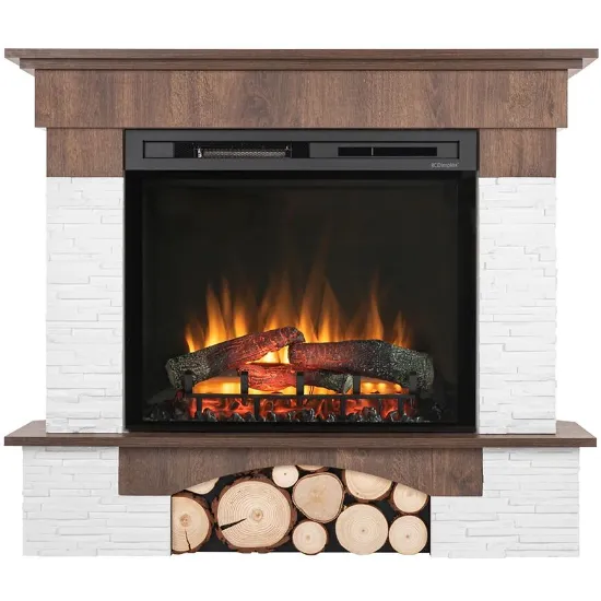 Obrazek Kominek elektryczny Porto narożny 28 orzech