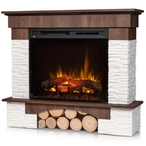 Obrazek Kominek elektryczny Porto narożny 28 orzech