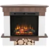 Obrazek Kominek elektryczny Porto narożny 28 orzech