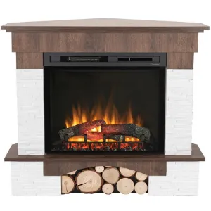 Obrazek Kominek elektryczny Porto narożny 28 orzech