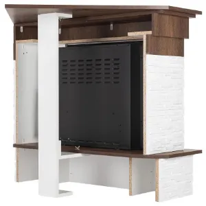 Obrazek Kominek elektryczny Porto narożny 28 orzech