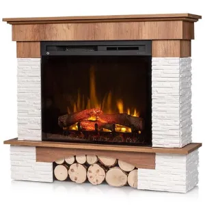 Obrazek Kominek elektryczny Porto narożny 28 dąb