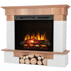 Obrazek Kominek elektryczny Porto narożny 28 dąb