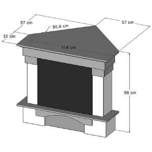 Obrazek Kominek elektryczny Porto narożny 28 dąb