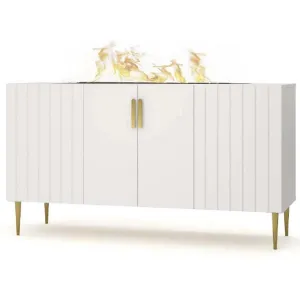 Obrazek Kominek elektryczny Prins 1000 R biały