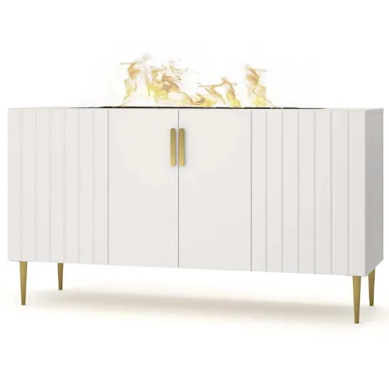 Obrazek Kominek elektryczny Prins 1000 R biały