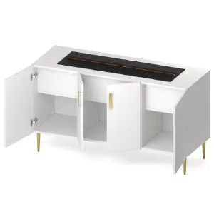 Obrazek Kominek elektryczny Prins 1000 R biały