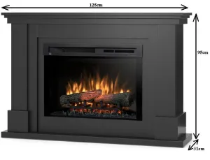 Obrazek Kominek elektryczny Luena 28 czarny