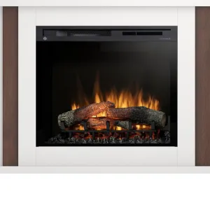 Obrazek Kominek elektryczny Paria 28 biały/ciemny dąb