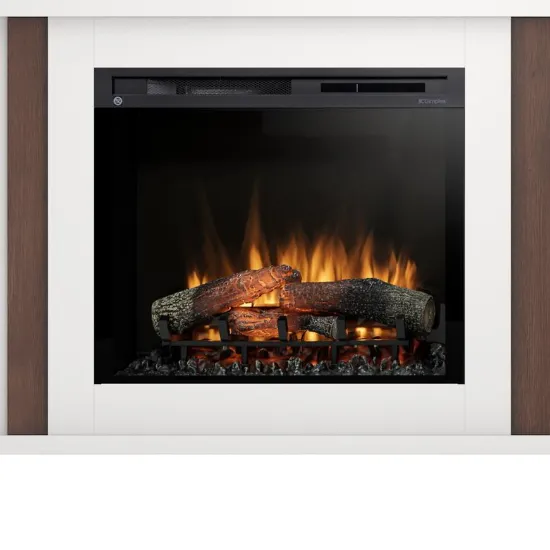 Obrazek Kominek elektryczny Paria 28 biały/ciemny dąb