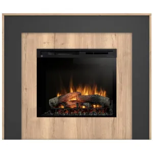 Obrazek Kominek elektryczny Zuni 28 jasny dąb/czarny