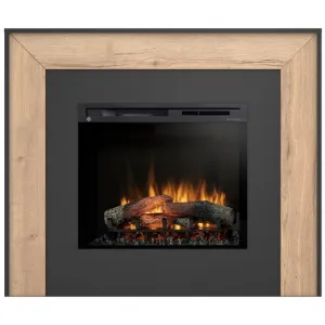 Obrazek Kominek elektryczny Zuni 28 czarny/jasny dąb