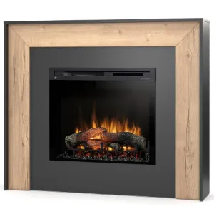 Obrazek Kominek elektryczny Zuni 28 czarny/jasny dąb