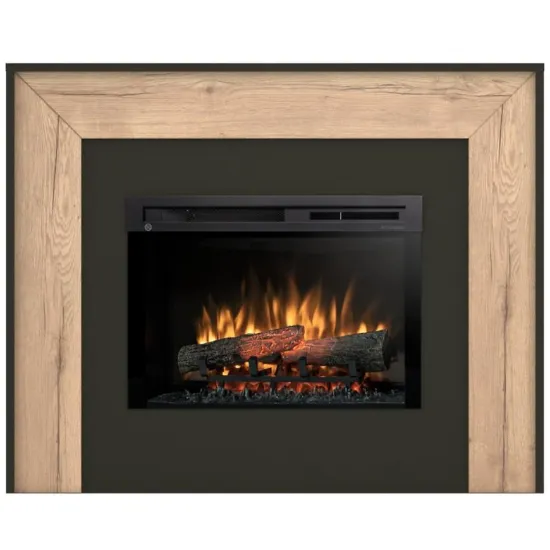 Obrazek Kominek elektryczny Zuni 26 czarny/dąb