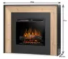 Obrazek Kominek elektryczny Zuni 26 czarny/dąb