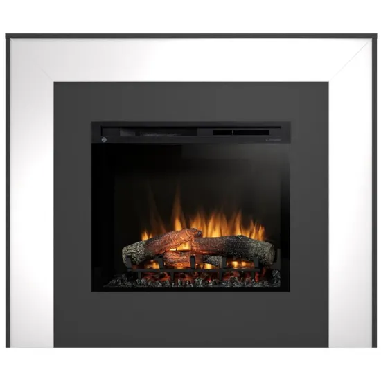 Obrazek Kominek elektryczny Zuni 28 czarny/biały