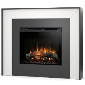 Obrazek Kominek elektryczny Zuni 28 czarny/biały