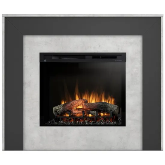 Obrazek Kominek elektryczny Zuni 28 beton/czarny