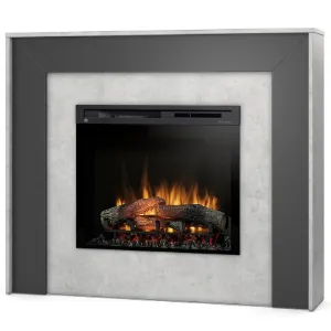 Obrazek Kominek elektryczny Zuni 28 beton/czarny